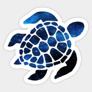 Blue Galaxy Turtle Sticker